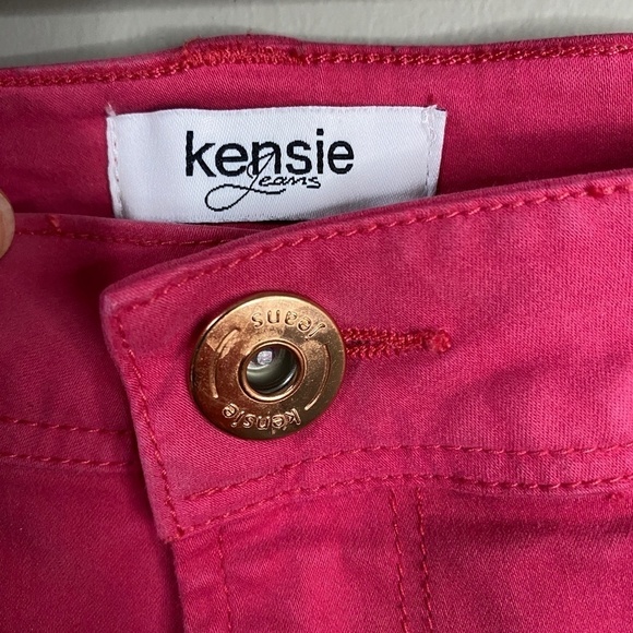 Kensie Jeans Ankle Biter Women's Hot Pink Denim Size 29 - Picture 2 of 9